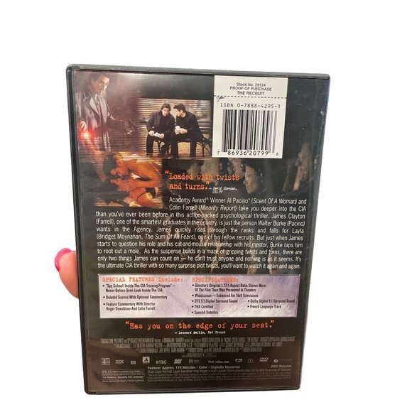 The Recruit DVD Al Pacino Colin Farrell - Picture 3 of 3